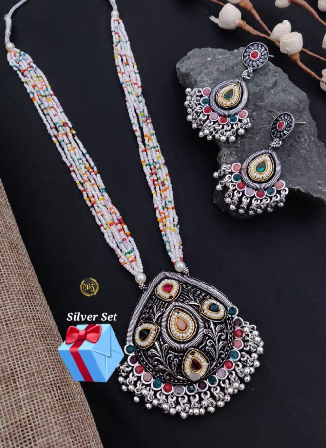 Designer Oxidized With Pearl Jewellery Set Wholesale Price In Surat